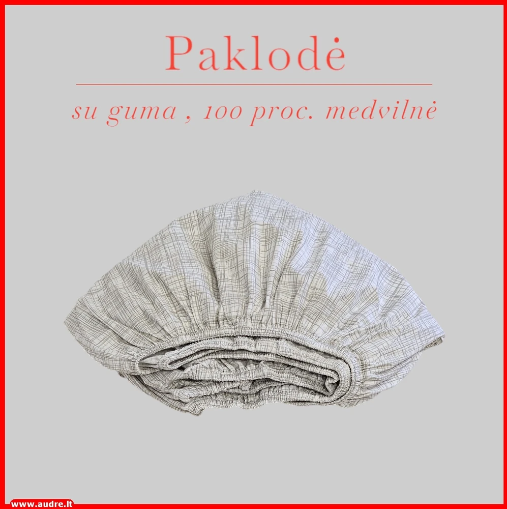 Paklodė su guma - 160x200+20cm.