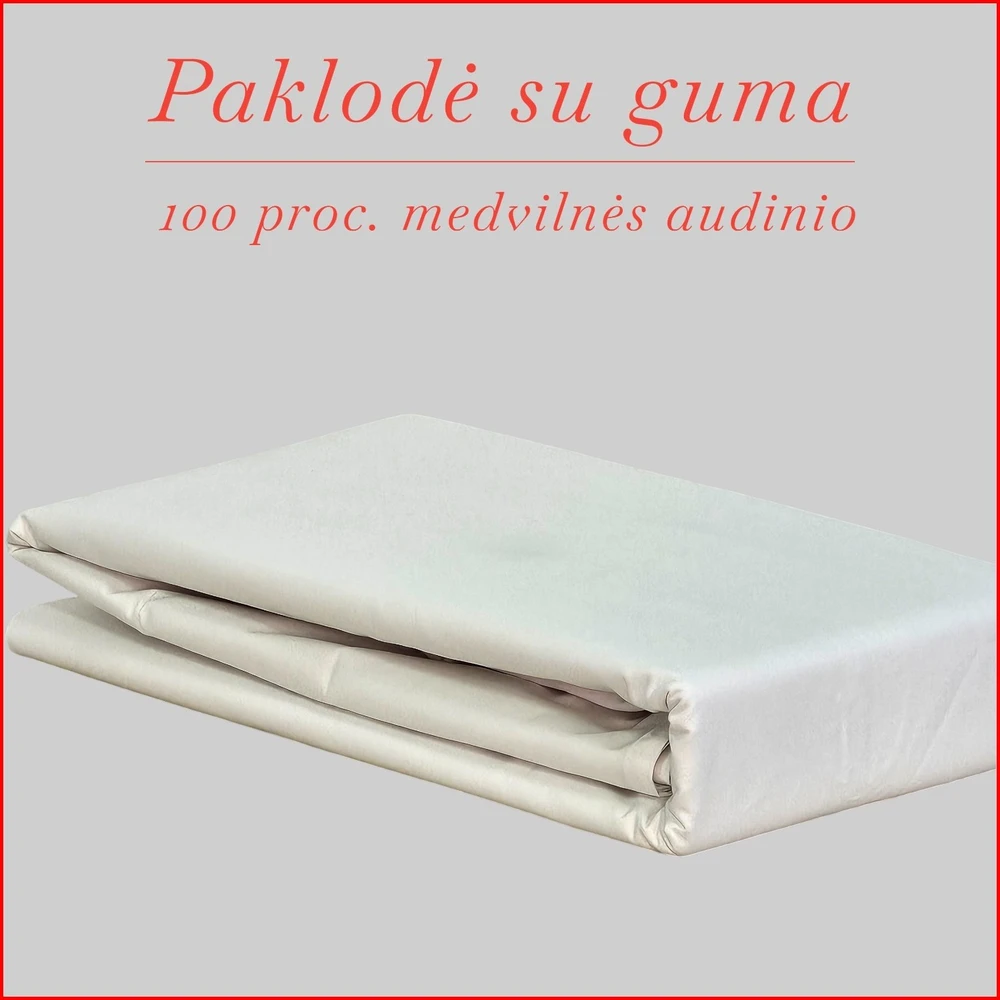 Paklodė su guma - 140x200+20cm.