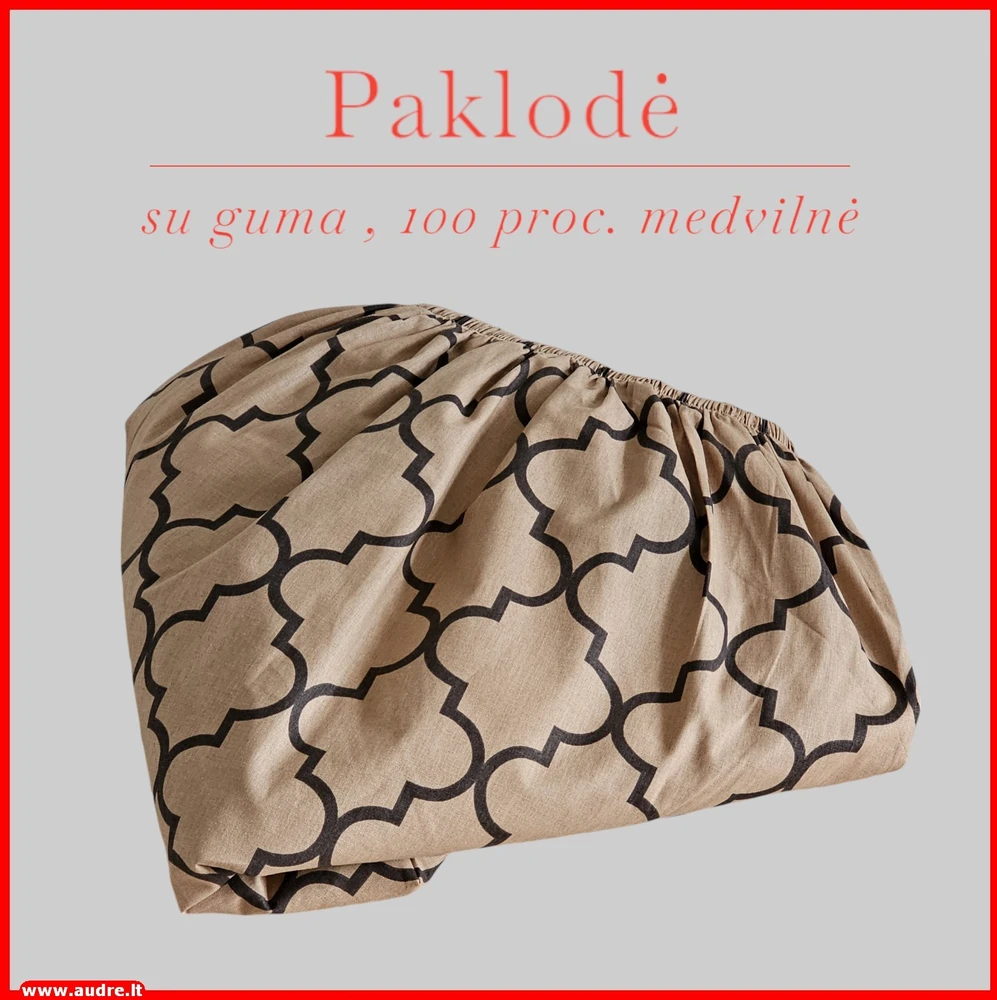 Paklodė su guma - 100x200+20cm.