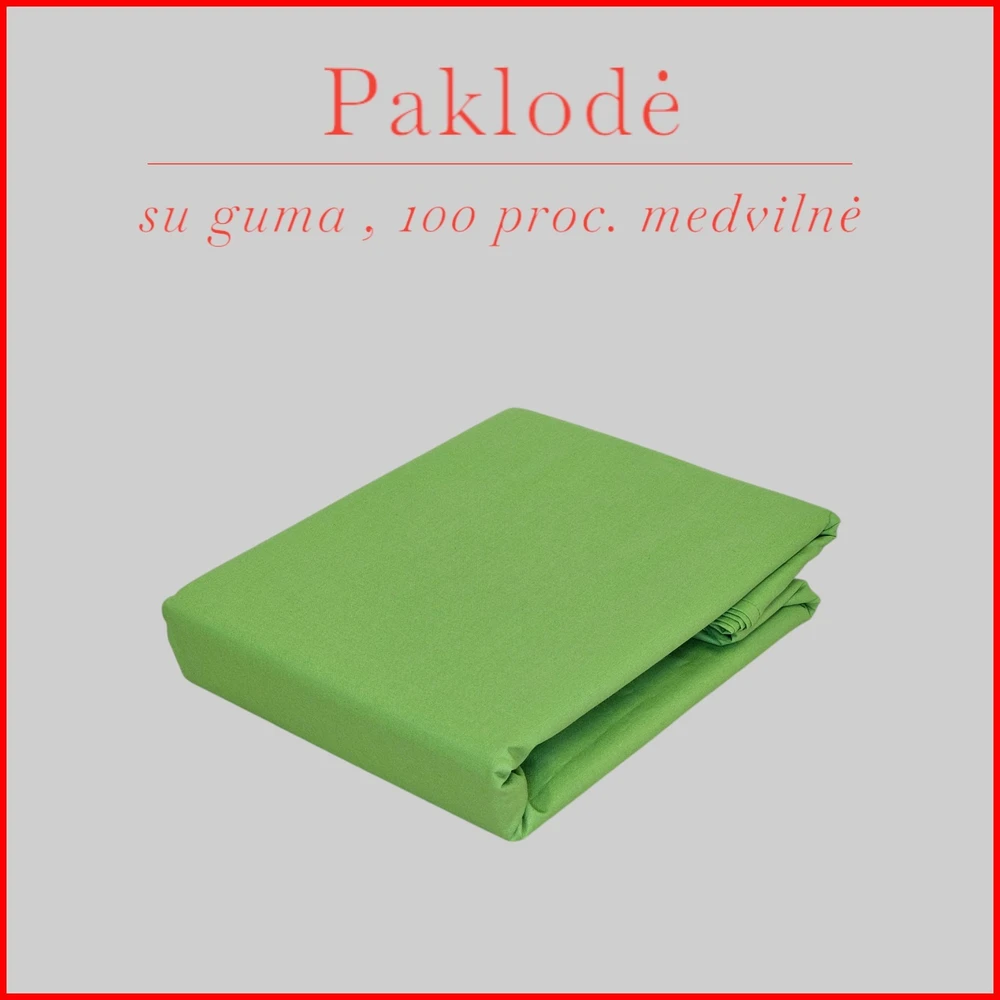 Paklodė su guma - 180x200+20cm.