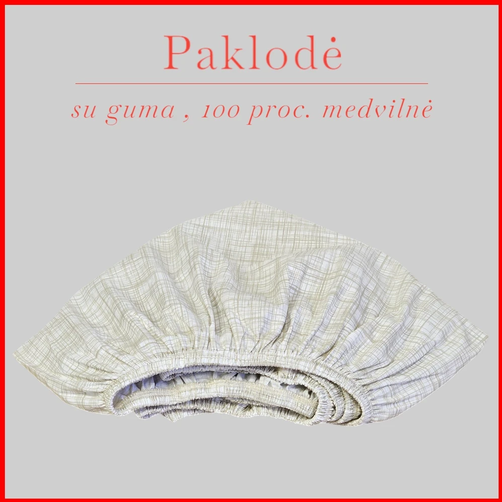 Paklodė su guma - 160x200+20cm.
