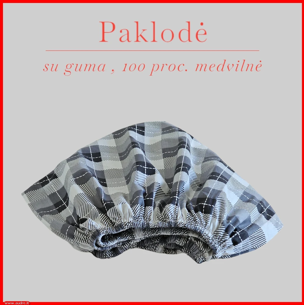Paklodė su guma - 160x200+20cm.