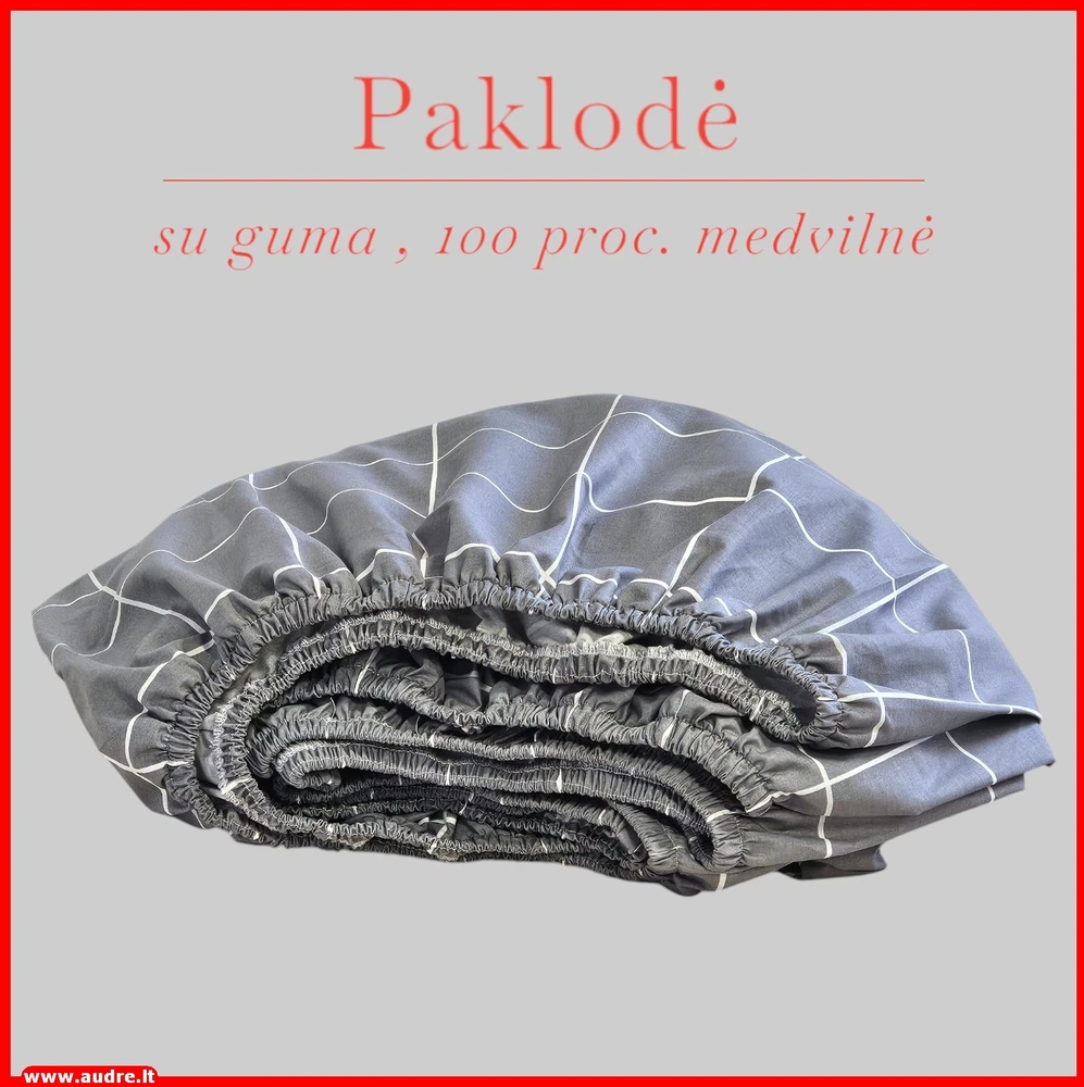 Paklodė su guma - 180x200+20cm.