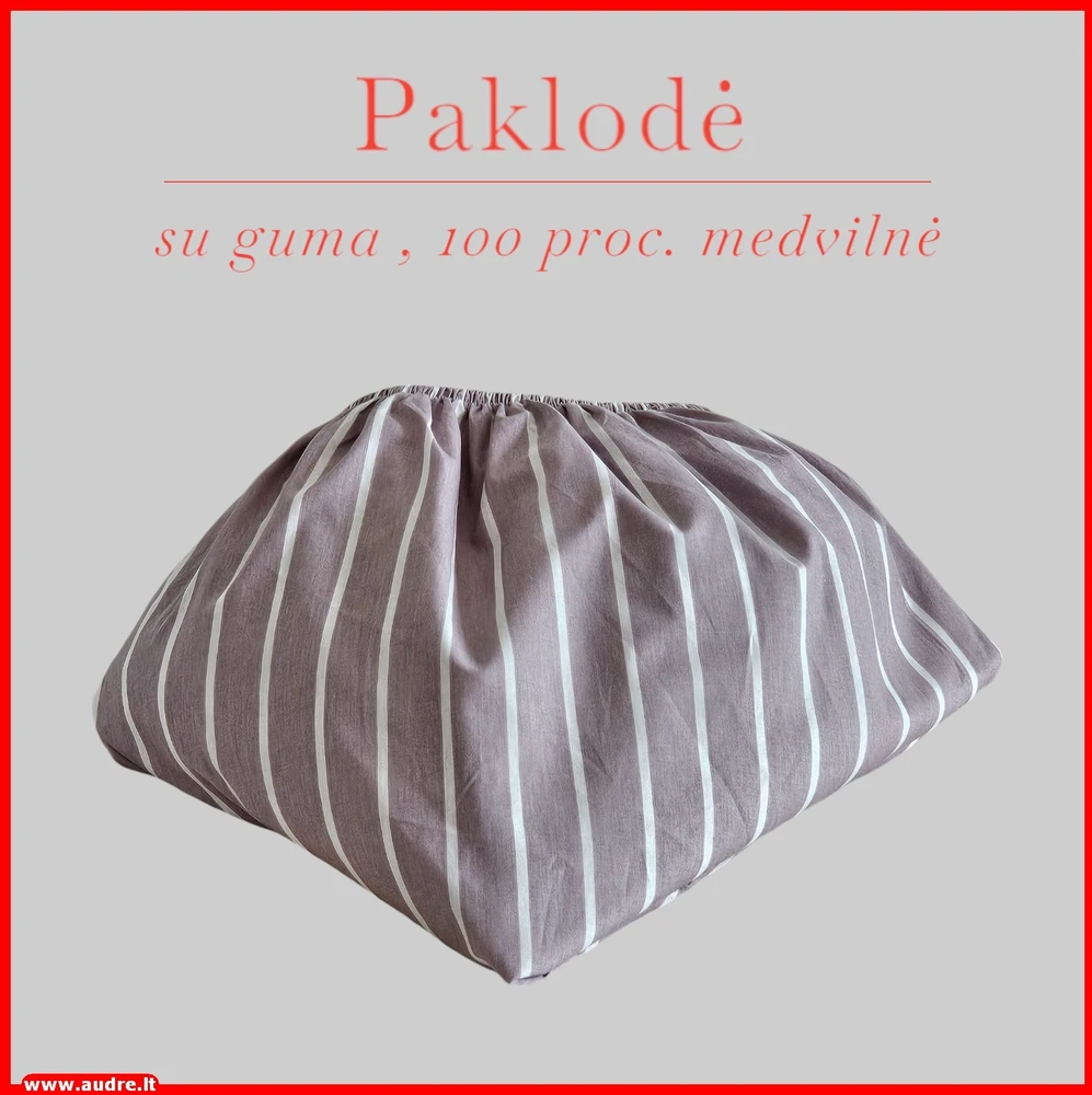 Paklodė su guma - 140x200+20cm.