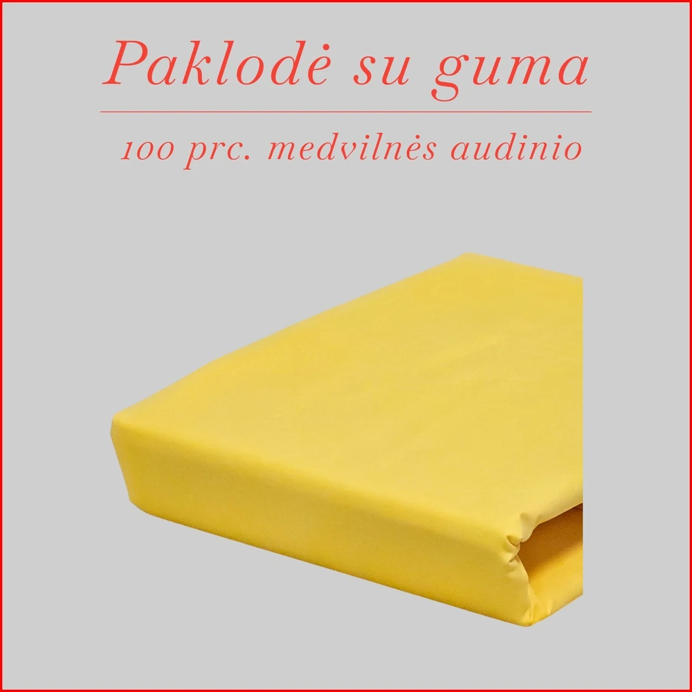 Paklodė su guma - 100x200+20cm.