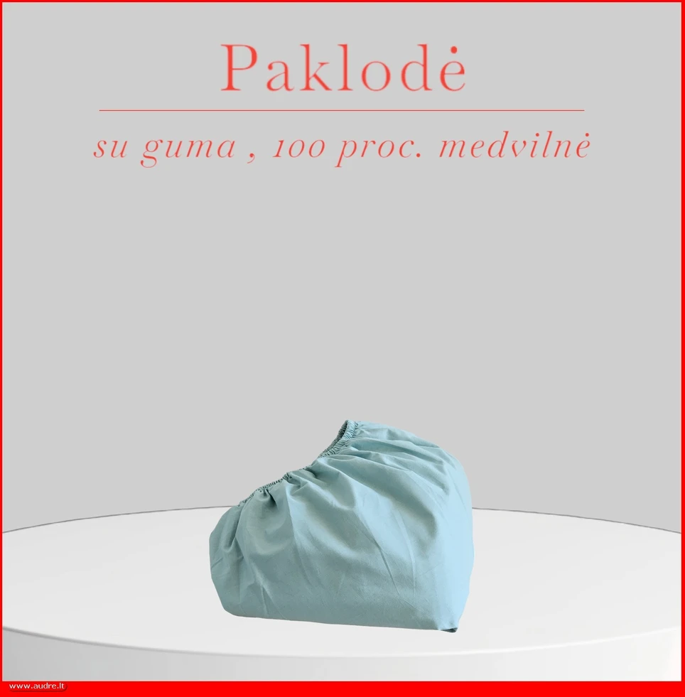 Paklodė su guma - 200x200+30cm.
