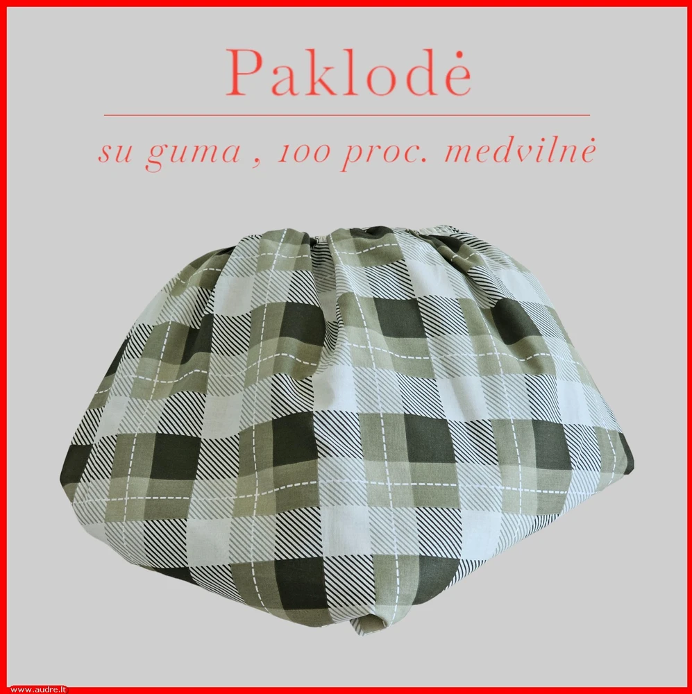 Paklodė su guma - 160x200+30cm.