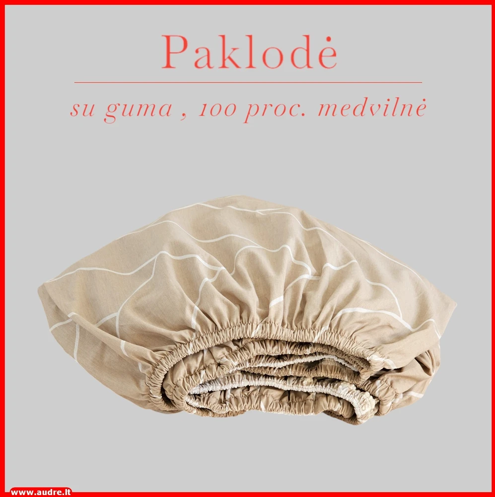 Paklodė su guma - 160x200+30cm.