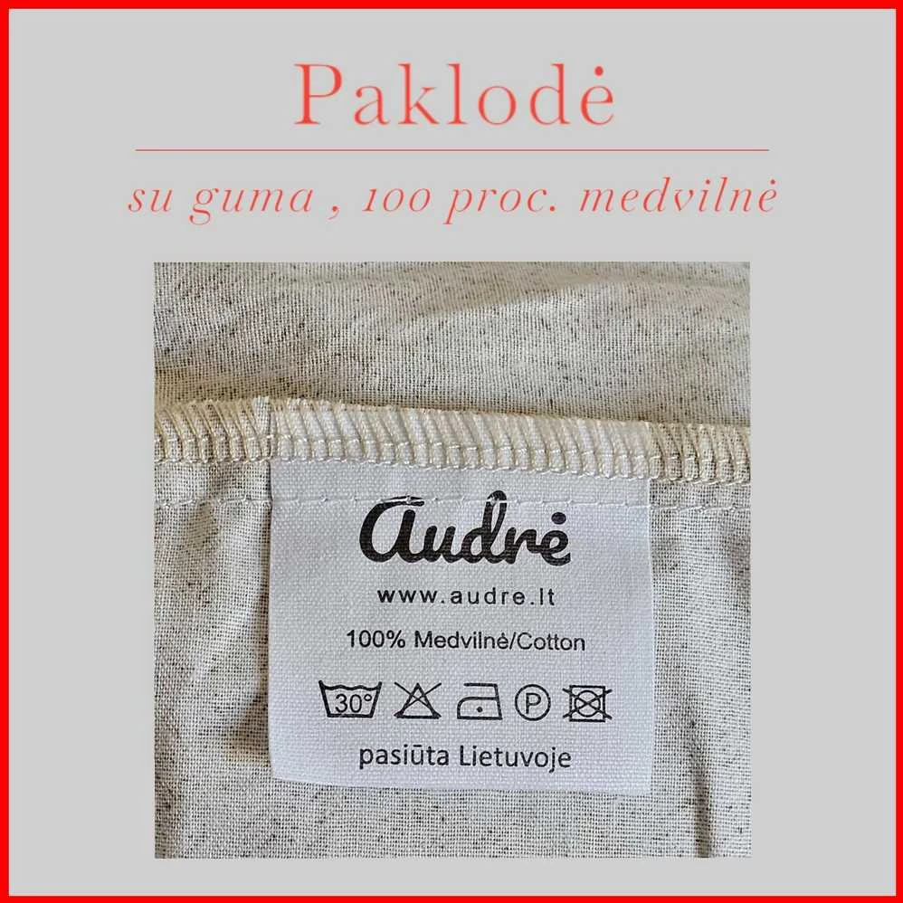 Paklodė su guma 100/140/160/180x200+30cm. - 140x200+30cm.