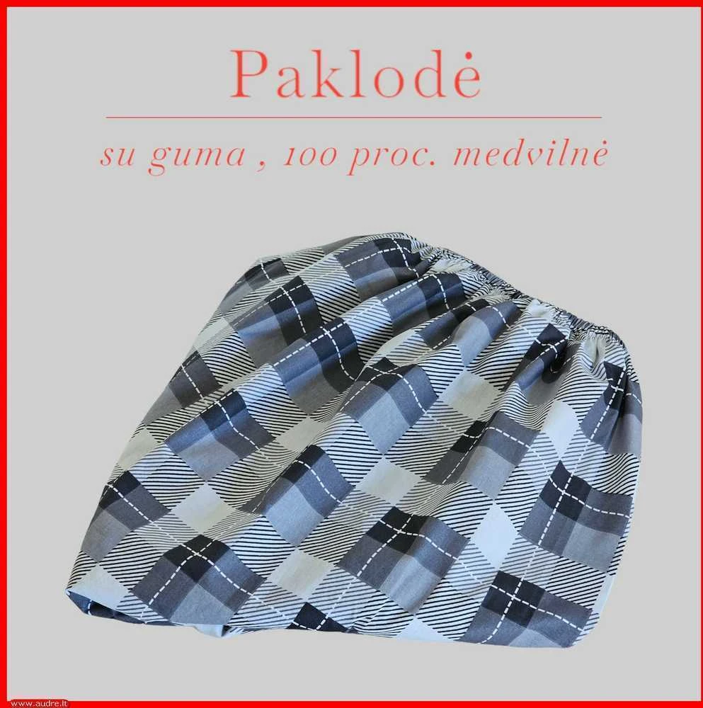 Paklodė su guma - 200x200+20cm.