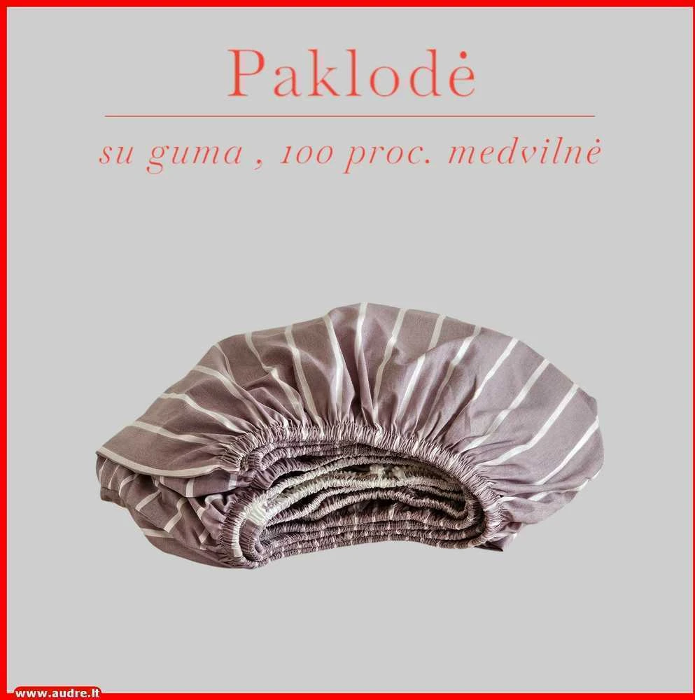 Paklodė su guma 100/140/160/180/200x200+20cm. - 200x200+20cm.