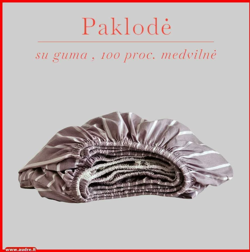 Paklodė su guma - 100x200+20cm.