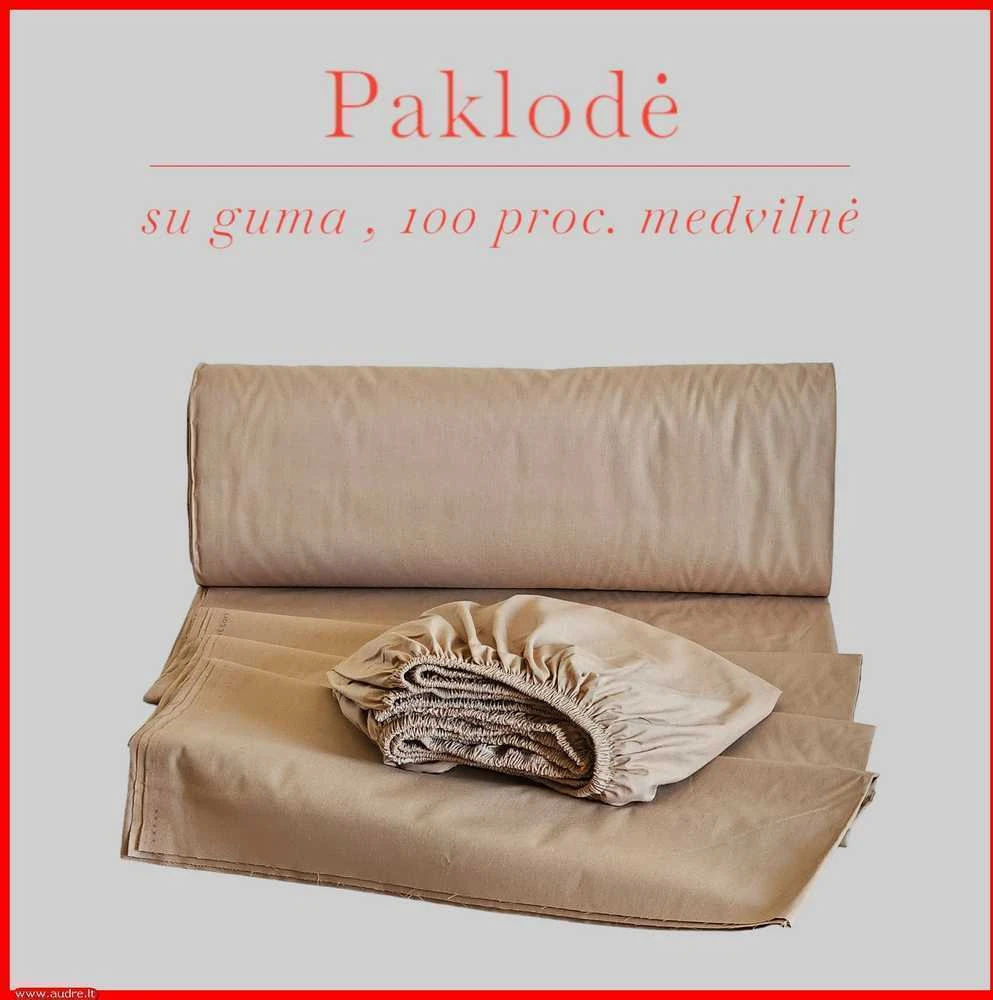 Paklodė su guma - 100x200+20cm.