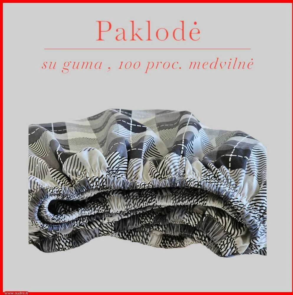 Paklodė su guma - 140x200+30cm.