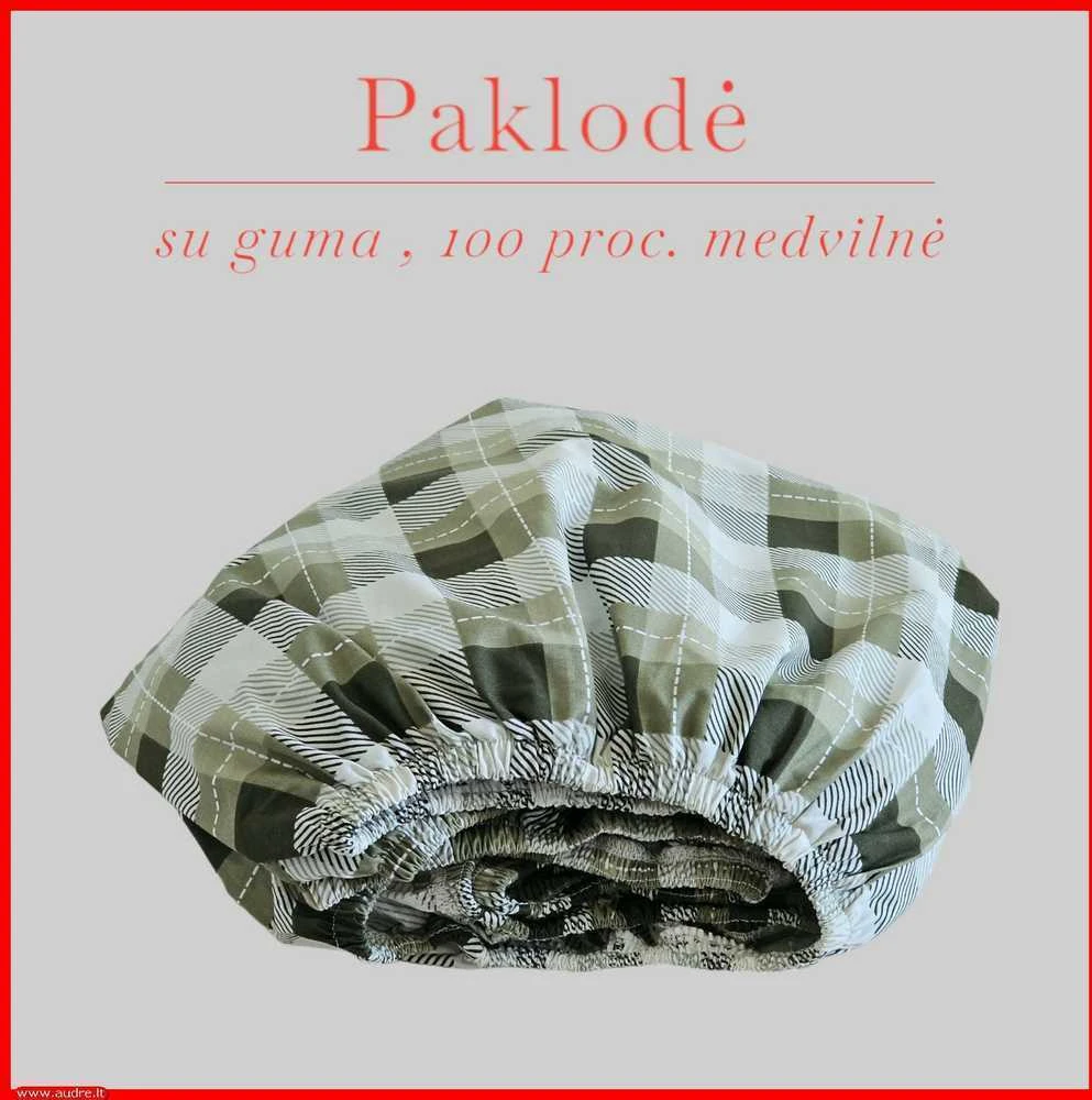 Paklodė su guma 100/140/160/180x200+30cm. - 140x200+30cm.