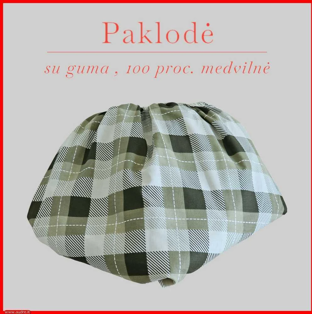 Paklodė su guma 100/140/160/180x200+30cm. - 140x200+30cm.