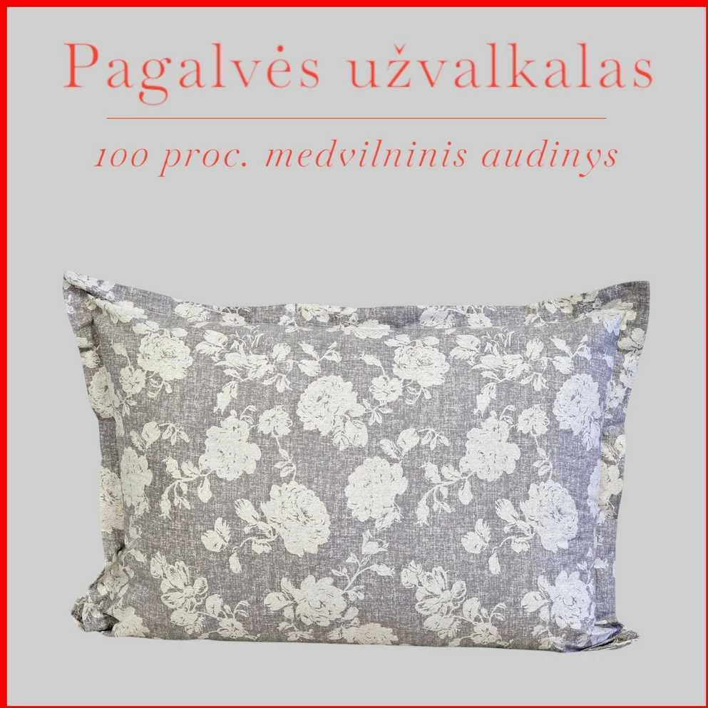 100 proc. medvilnės patalynės komplektas - Antklodės užvalkalas 160x200 cm. + pagalvės užvalkalas 50x70 cm. (1 vnt.)