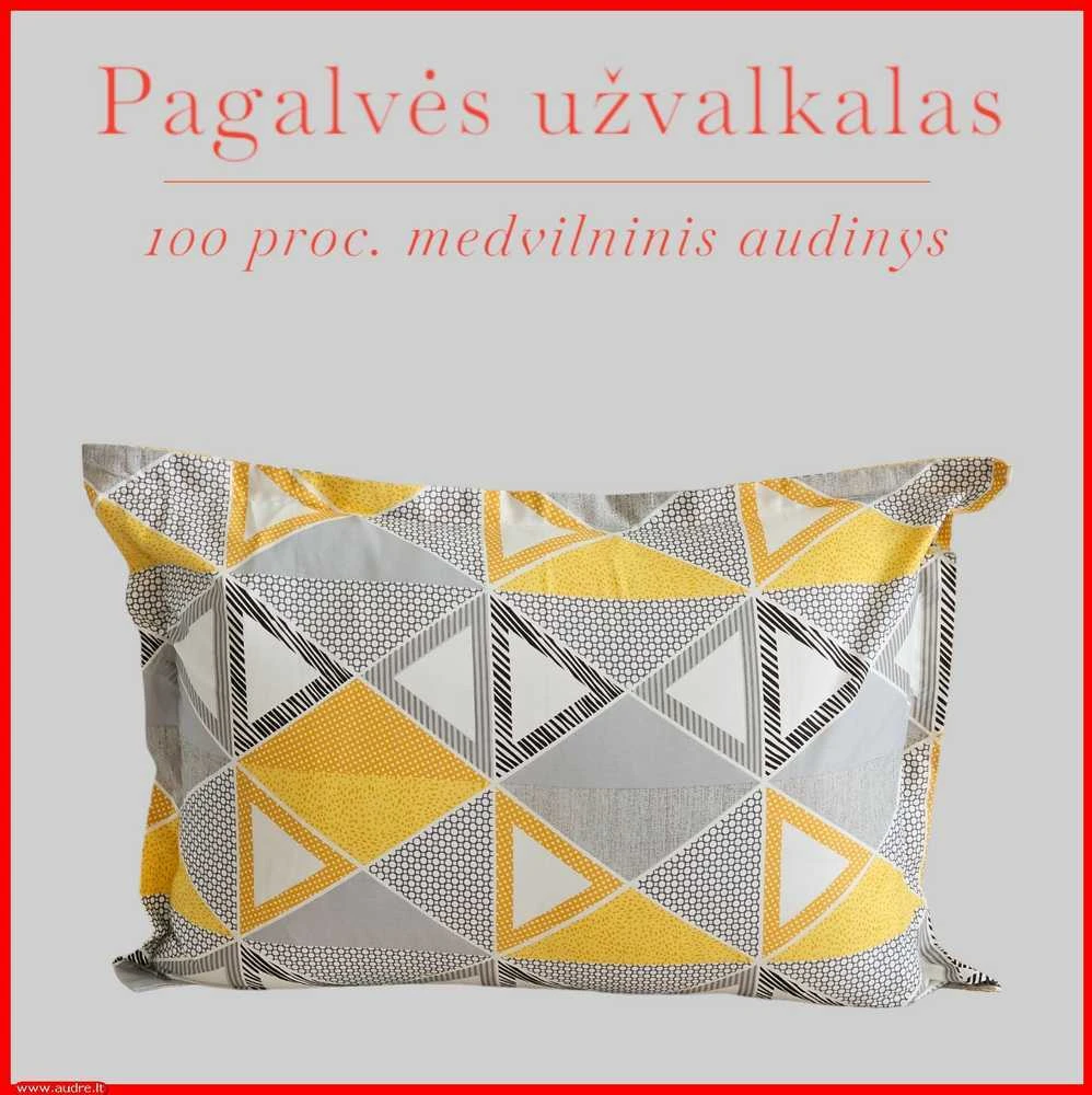 100 proc. medvilnės patalynės komplektas - Antklodės užvalkalas 140x200 cm. + pagalvės užvalkalas 50x70 cm. be užtrauktuko (1 vnt.)