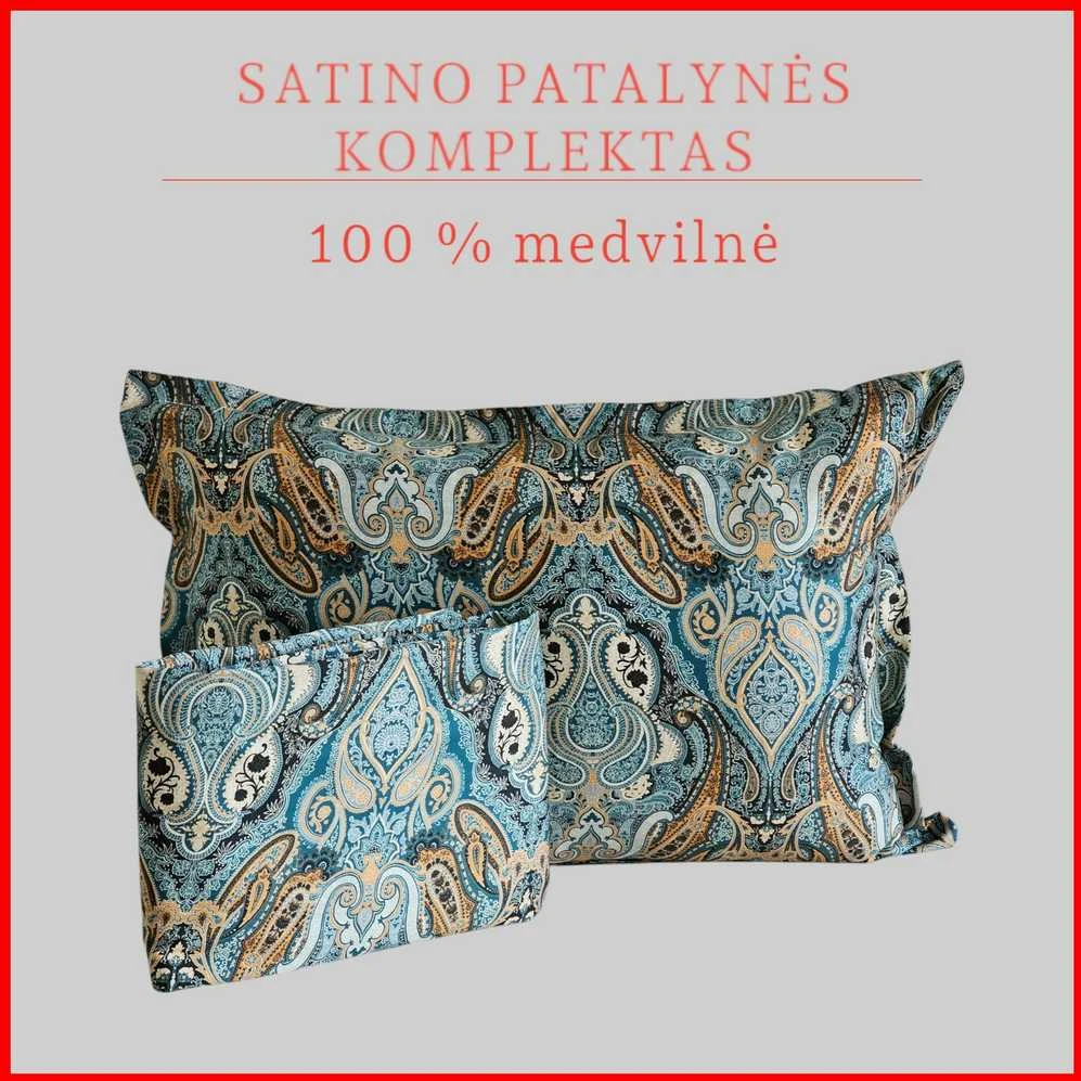 Patalynės komplektas Antklodės ir pagalvės užvalkalų komplektas - Antklodės užvalkalas 160x200 cm. + pagalvės užvalkalas 50x70 cm. (1 vnt.)