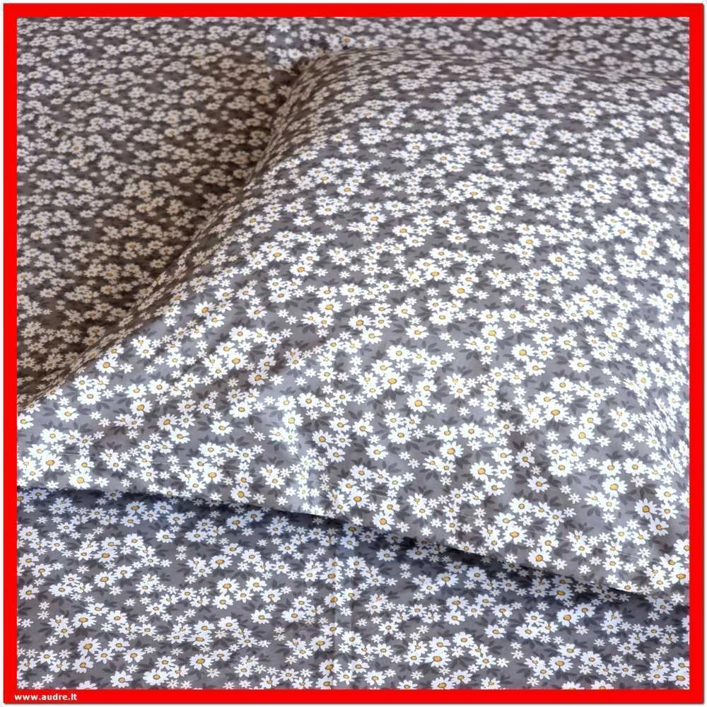 100 proc. medvilnės patalynės komplektas - Antklodės užvalkalas 140x200 cm. + pagalvės užvalkalas 50x70 cm. be užtrauktuko (1 vnt.)