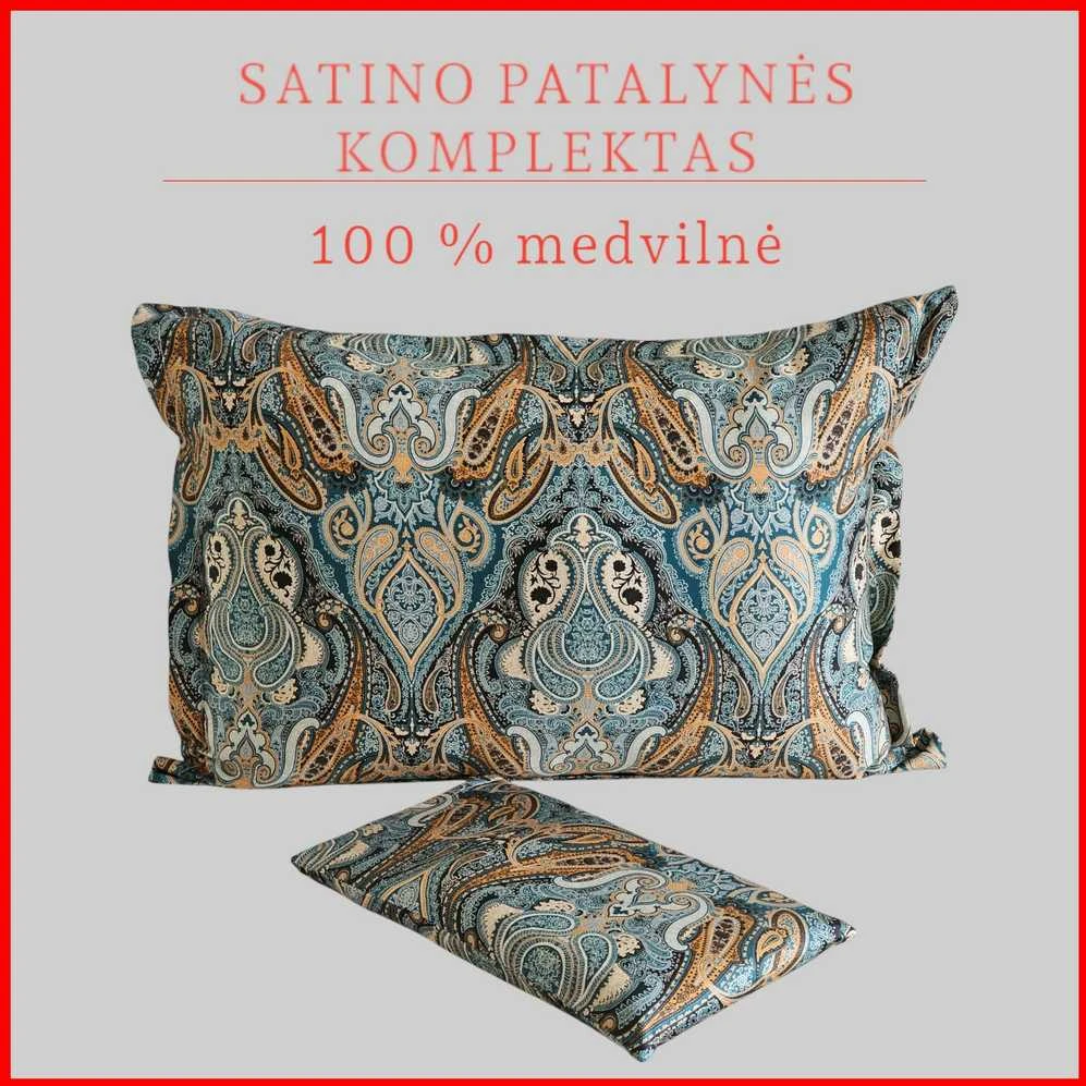 Patalynės komplektas Antklodės ir pagalvės užvalkalų komplektas - Antklodės užvalkalas 160x200 cm. + pagalvės užvalkalas 50x70 cm. (1 vnt.)