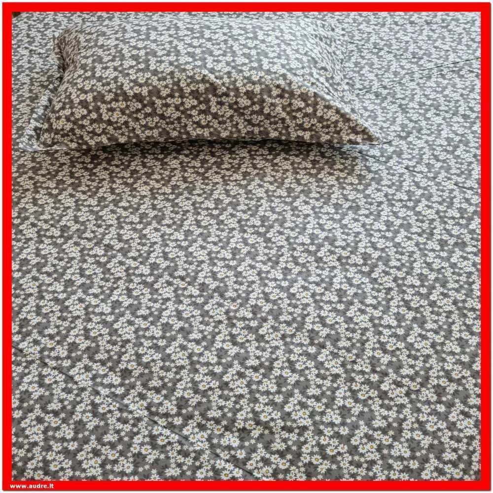 100 proc. medvilnės patalynės komplektas - Antklodės užvalkalas 140x200 cm. + pagalvės užvalkalas 50x70 cm. be užtrauktuko (1 vnt.)