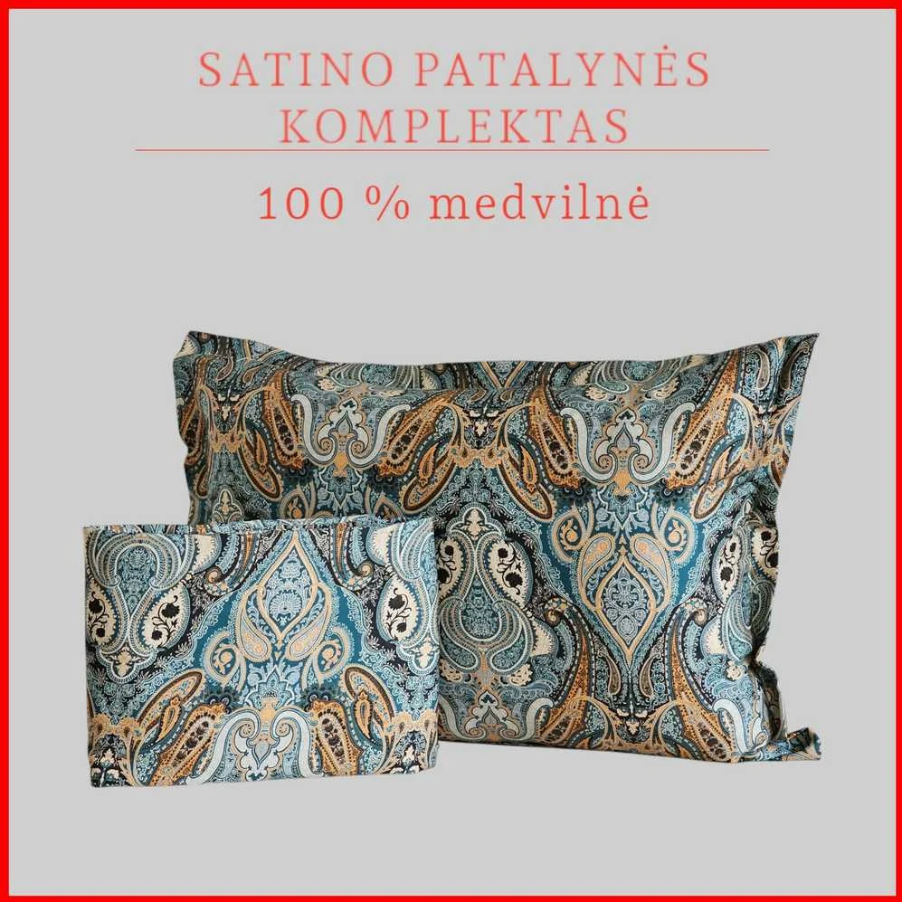 Patalynės komplektas Antklodės ir pagalvės užvalkalų komplektas - Antklodės užvalkalas 160x200 cm. + pagalvės užvalkalas 50x70 cm. (1 vnt.)