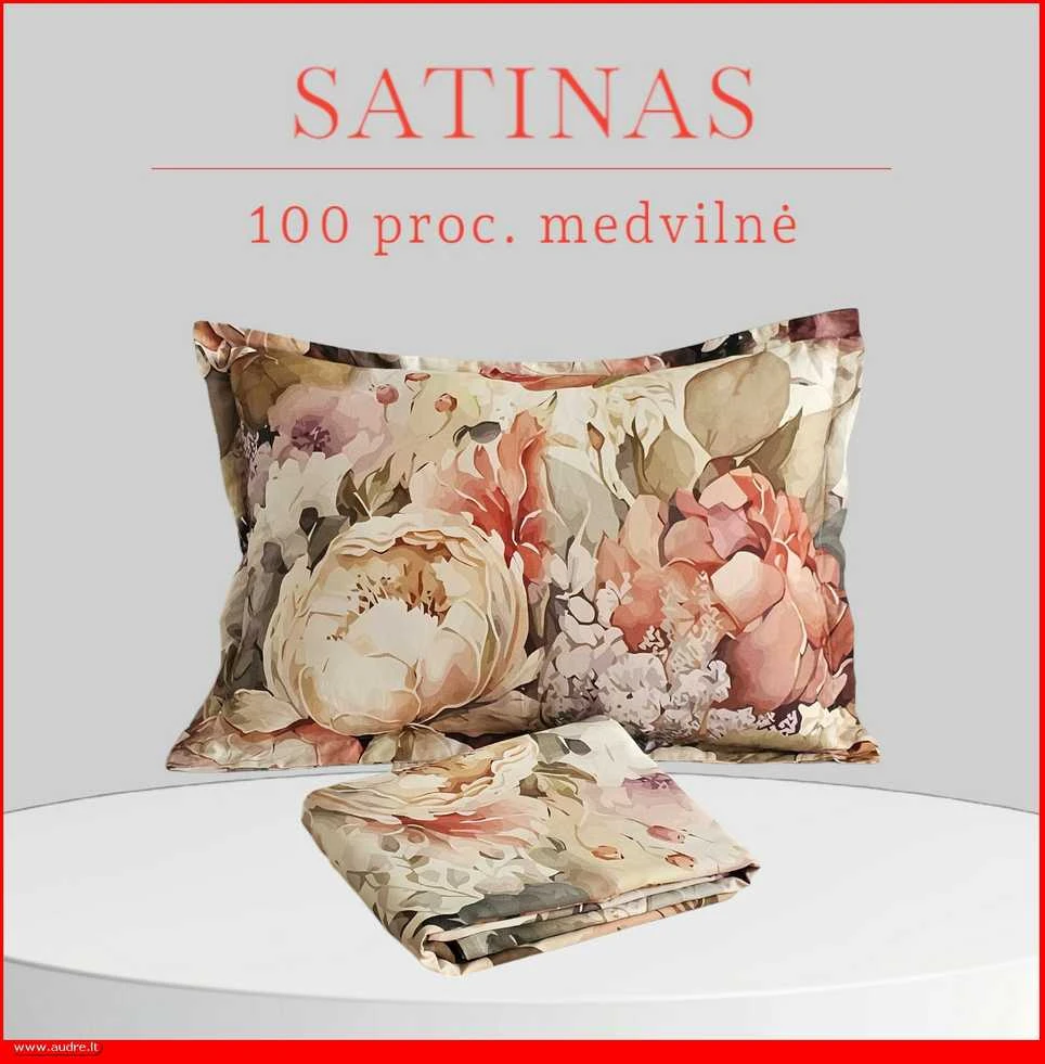 Patalynės komplektas Antklodės ir pagalvės užvalkalų komplektas - Antklodės užvalkalas 140x200 cm. + pagalvės užvalkalas 50x70 cm. be užtrauktuko (1 vnt.)