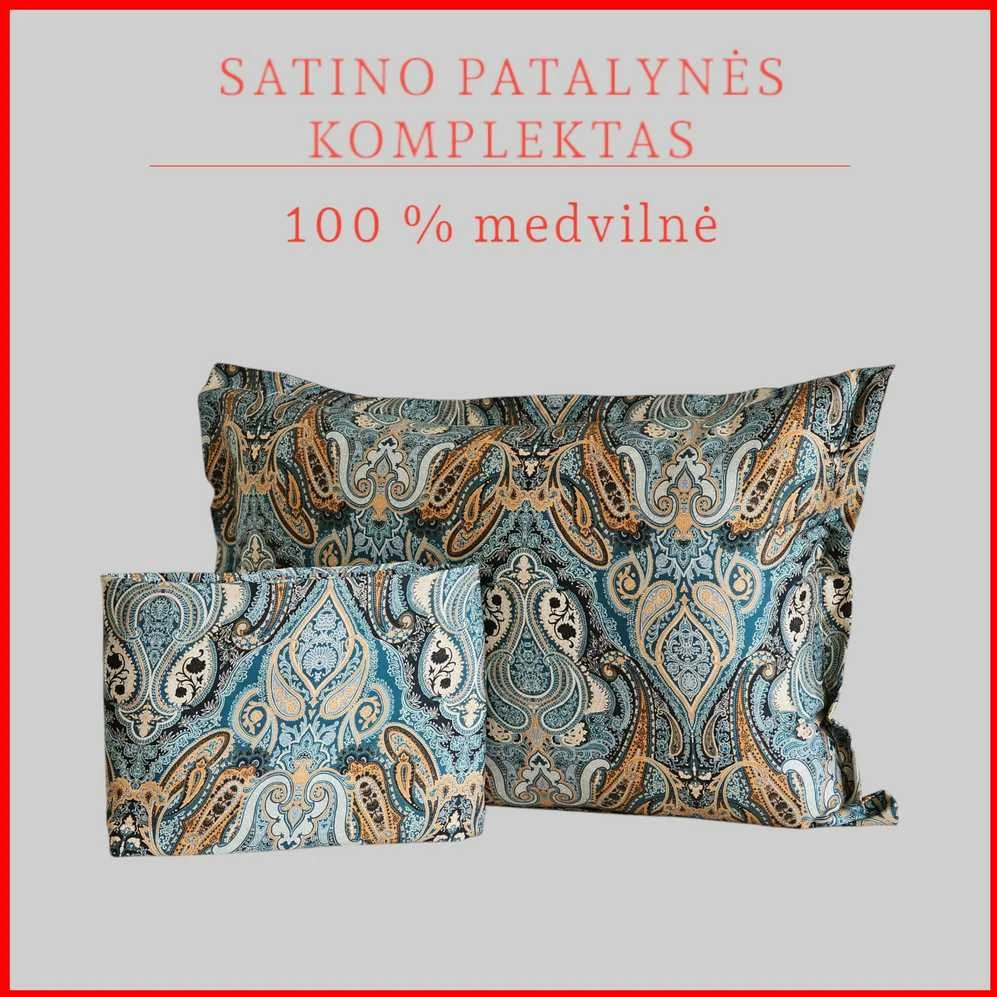 Patalynės komplektas Antklodės ir pagalvės užvalkalų komplektas - Antklodės užvalkalas 160x200 cm. + pagalvės užvalkalas 50x70 cm. (1 vnt.)