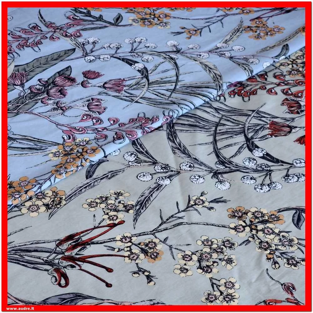 100 proc. medvilnės patalynės komplektas - Antklodės užvalkalas 200x200 cm. + pagalvės užvalkalai 50x70 cm. (2 vnt.)