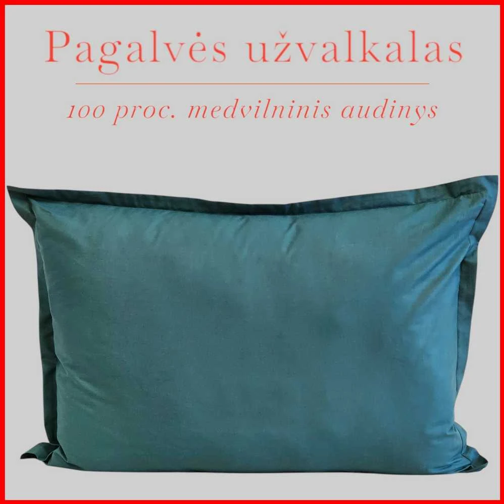 Medvilnės pagalvės užvalkalas - 70x70 cm. be užtrauktuko