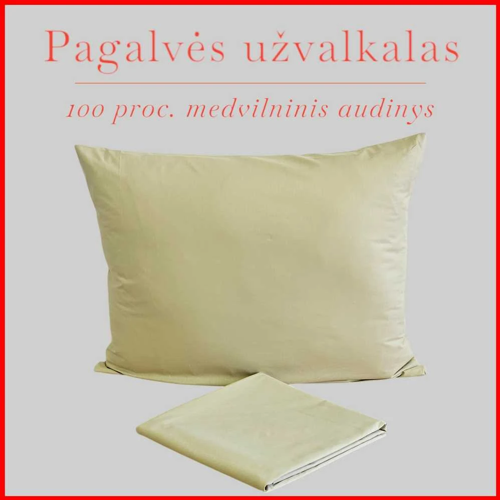 Medvilnės pagalvės užvalkalas - 70x70 cm. be užtrauktuko