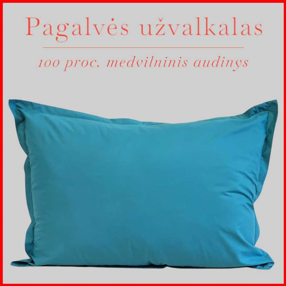 Medvilnės pagalvės užvalkalas - 70x70 cm. be užtrauktuko