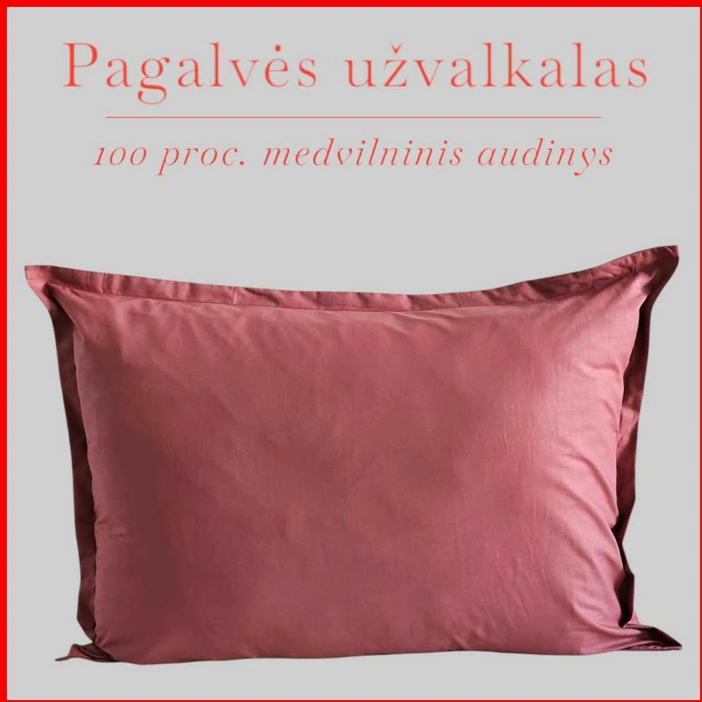 Medvilnės pagalvės užvalkalas - 70x70 cm. be užtrauktuko