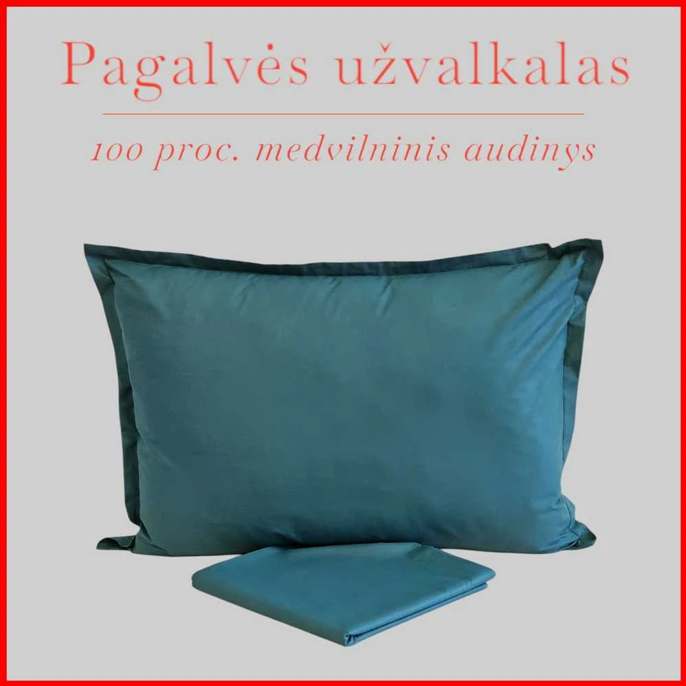 Medvilnės pagalvės užvalkalas - 70x70 cm. be užtrauktuko