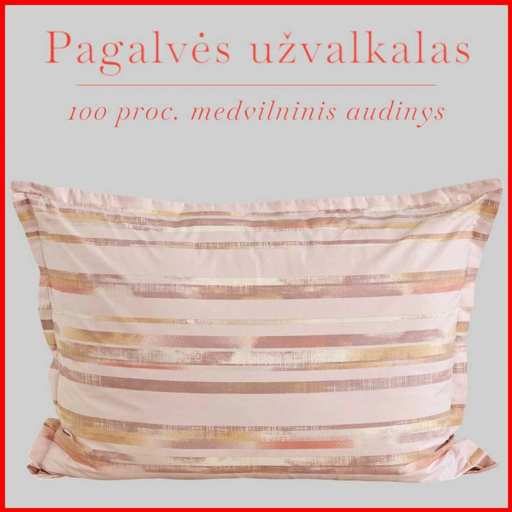 Medvilnės pagalvės užvalkalas - 50x70 cm. be užtrauktuko