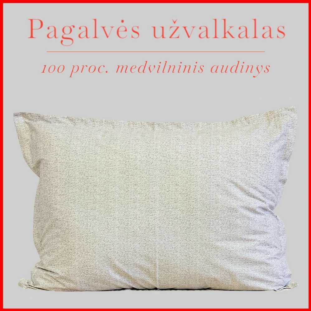 Medvilnės pagalvės užvalkalas - 70x70 cm. be užtrauktuko