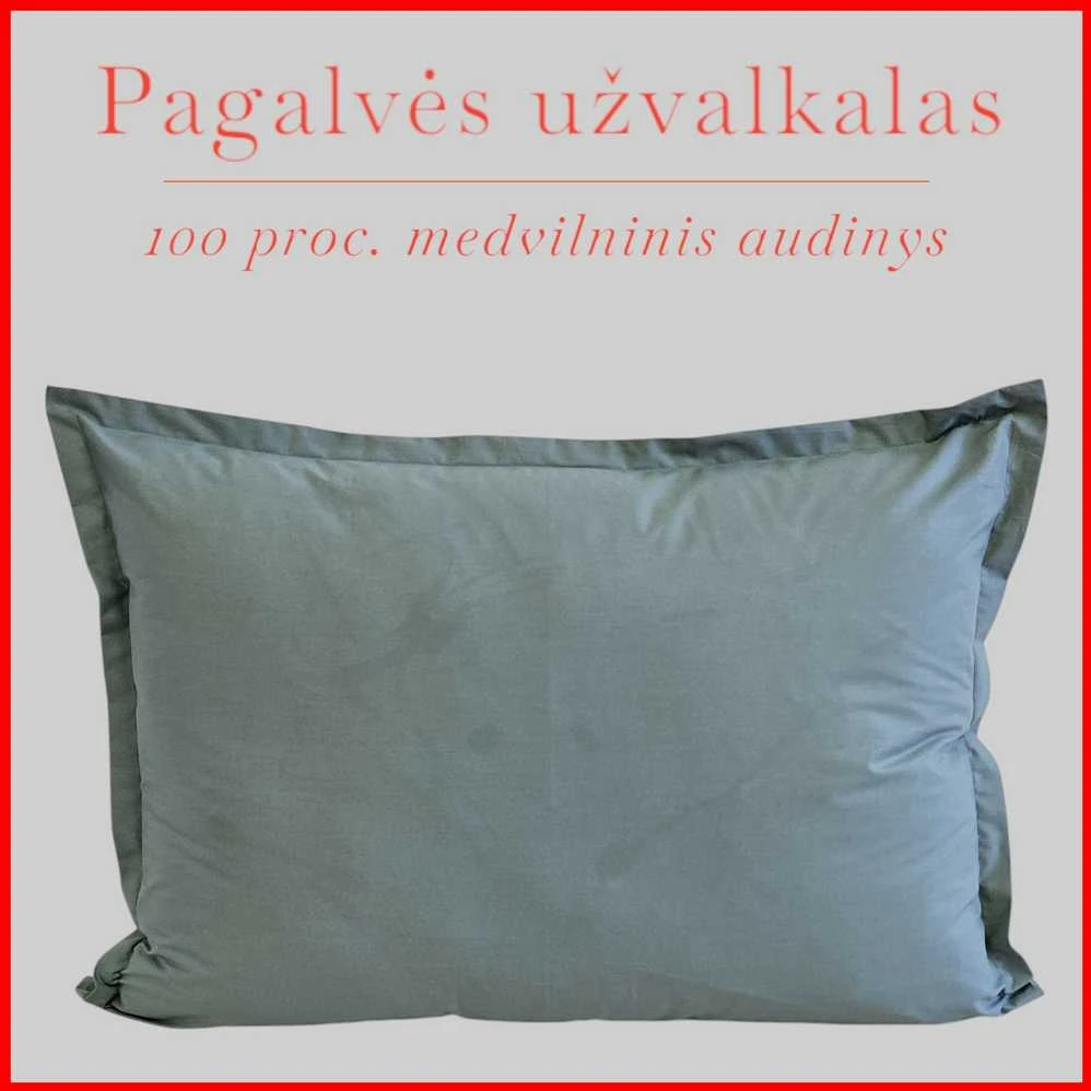 Medvilnės pagalvės užvalkalas - 70x70 cm. be užtrauktuko