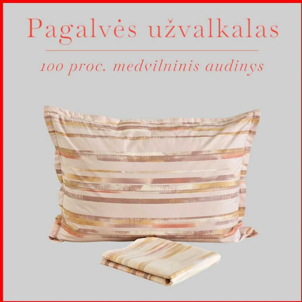 Medvilnės pagalvės užvalkalas - 70x70 cm. be užtrauktuko