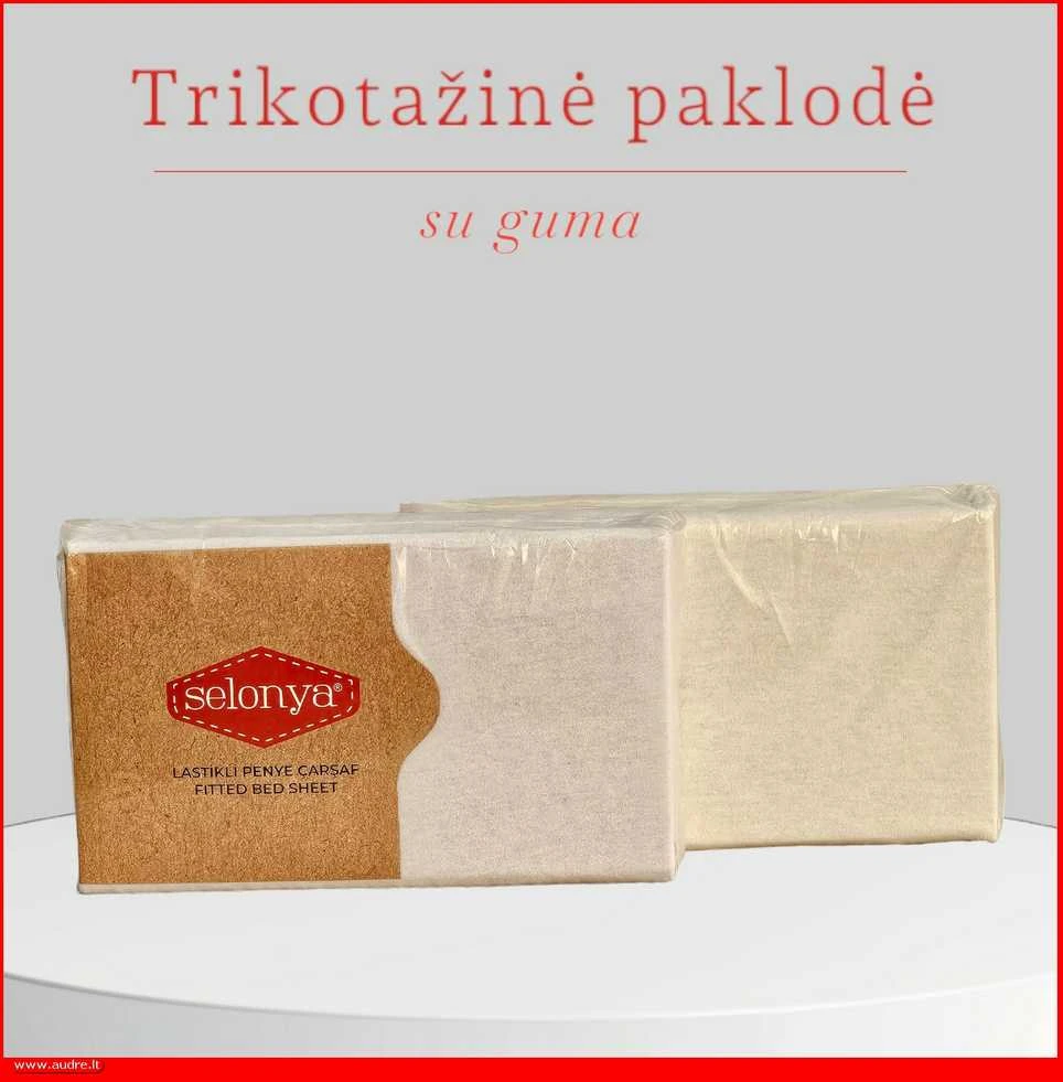 Trikotažinė elastinga medvilnės paklodė su guma 100/140/160/180/200x200+30cm. kreminė - Kreminė - 160x200+30cm.
