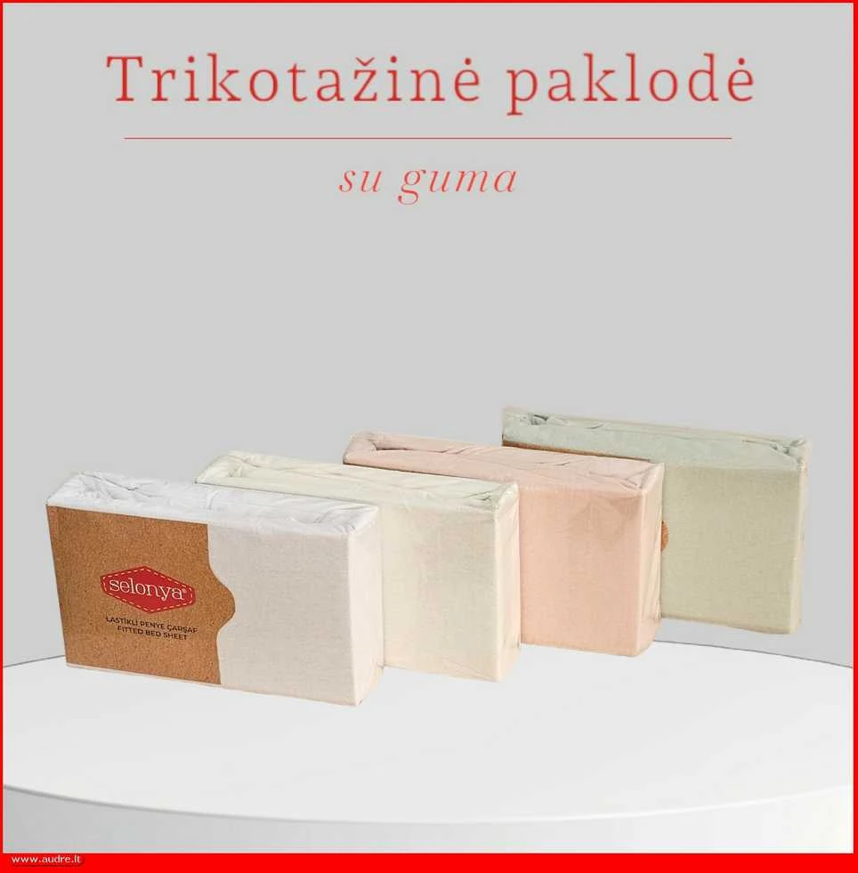 Trikotažinė elastinga medvilnės paklodė su guma 100/140/160/180/200x200+30cm. balta - Balta - 180x200+30cm.