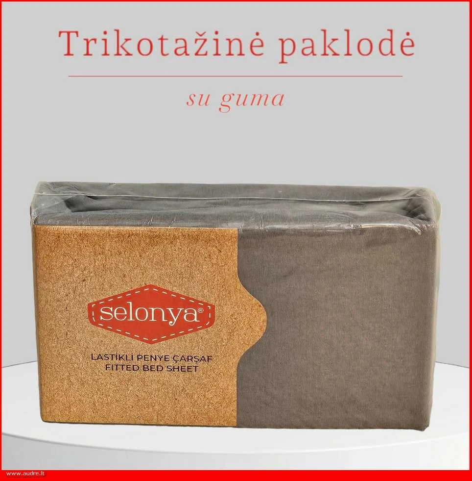 Trikotažinė elastinga medvilnės paklodė su guma 100/140/160/180/200x200+30cm. pilka - Pilka - 100x200+30cm.