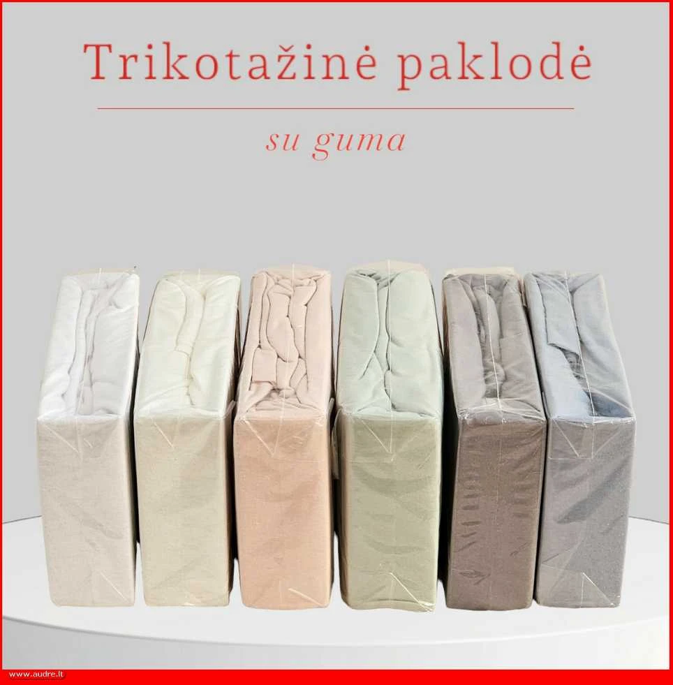 Trikotažinė elastinga medvilnės paklodė su guma 100/140/160/180/200x200+30cm. rausva - Rožinė - 160x200+30cm.