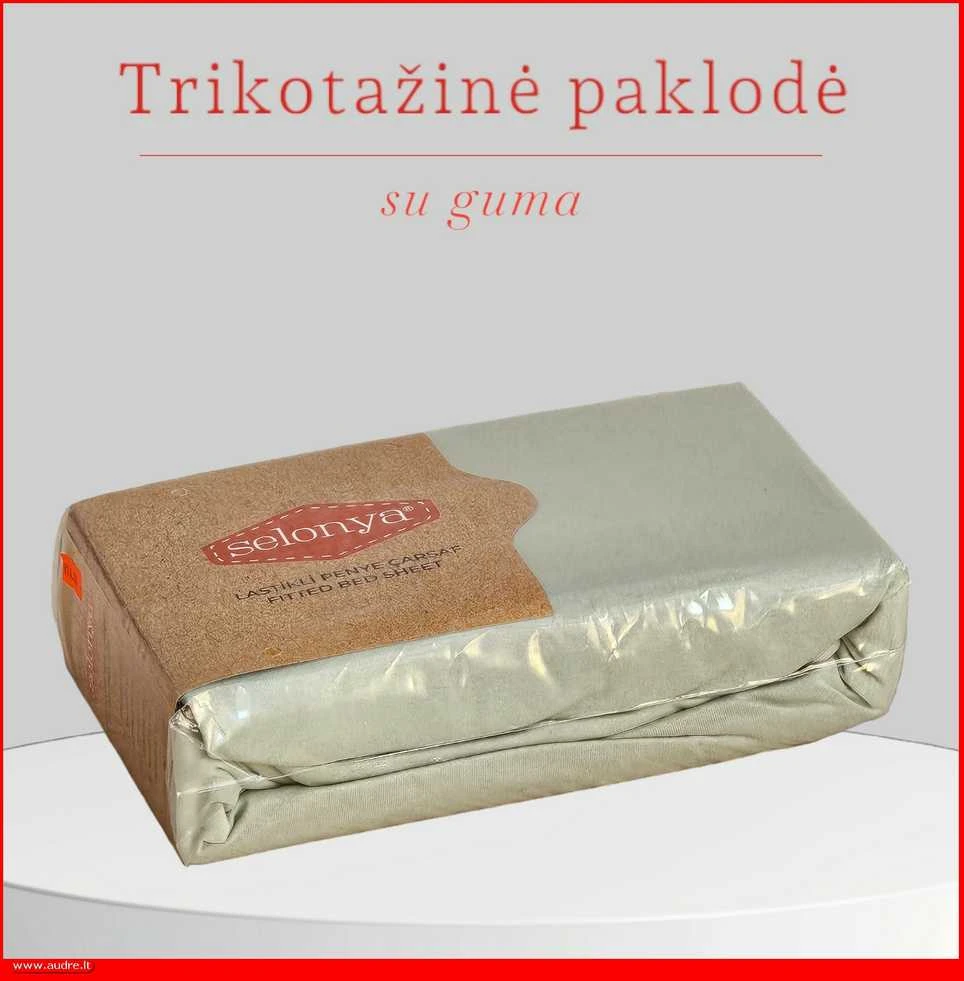 Trikotažinė elastinga medvilnės paklodė su guma 100/140/160/180/200x200+30cm. mėtinė - Mėta - 180x200+30cm.