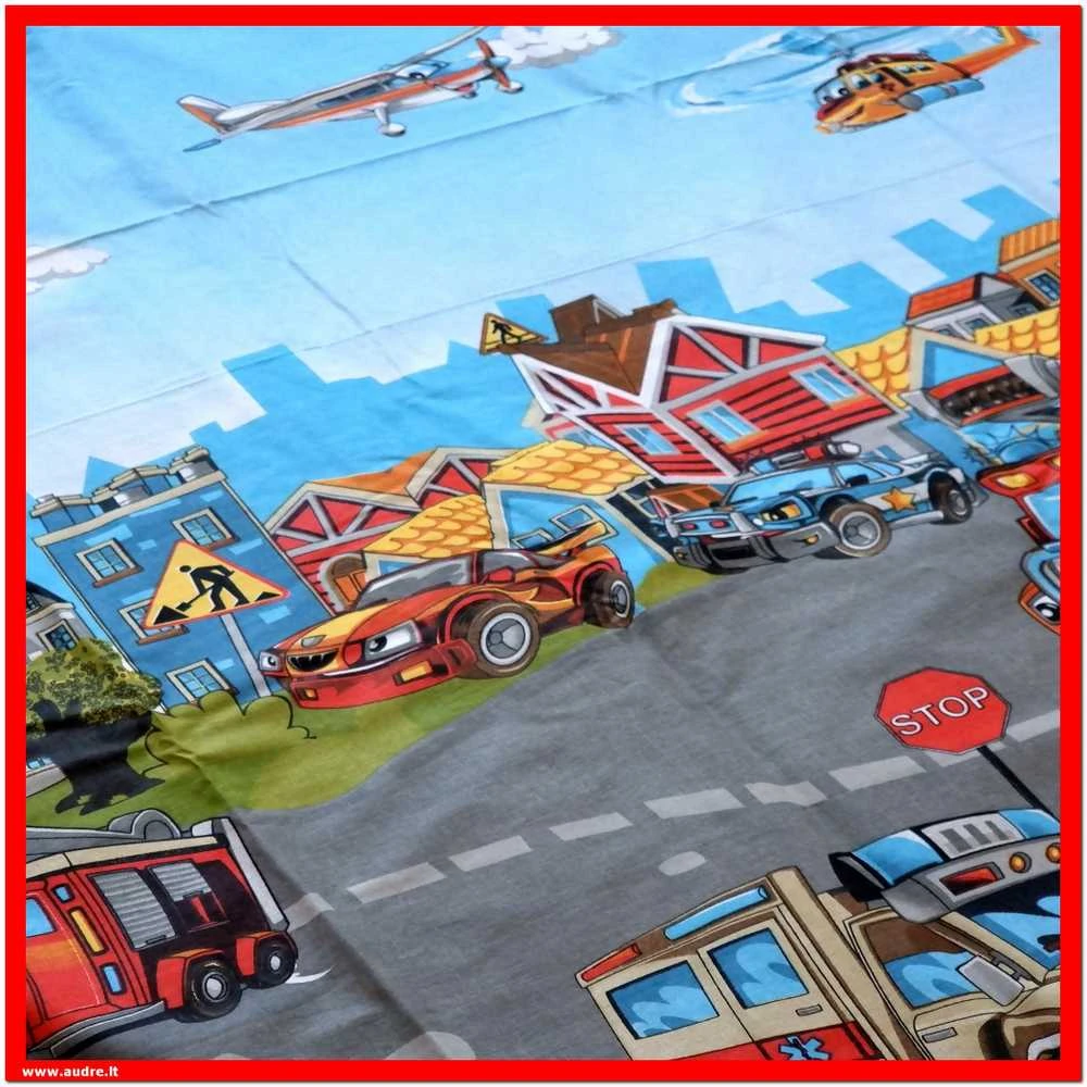 Vaikiškas antklodės ir pagalvės užvalkalo patalynės komplektas - Antklodės užvalkalas 160x200 cm. + pagalvės užvalkalas 50x70 cm. (1 vnt.)