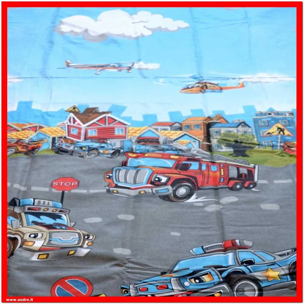 Vaikiškas antklodės ir pagalvės užvalkalo patalynės komplektas - Antklodės užvalkalas 160x200 cm. + pagalvės užvalkalas 50x70 cm. (1 vnt.)