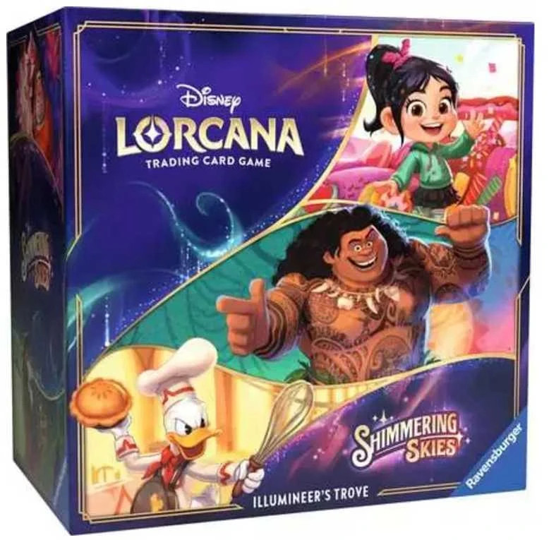 Ravensburger „Disney Lorcana: Shimmering Skies“ (5 rinkinys) „Illuminer's Trove“ prekybos kortelių rinkinys