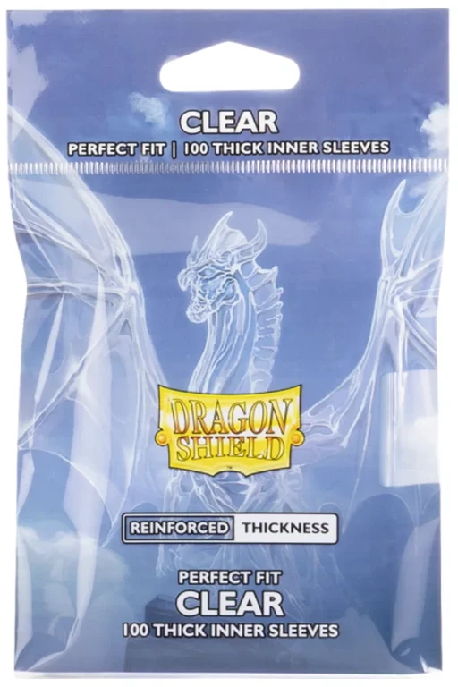 Dragon Shield Thick Clear Sleeves – Perfect Fit Clear (100 vnt.)