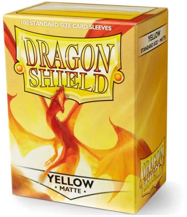 Dragon Shield Standard Sleeves - Matte Geltona (100 Vnt)