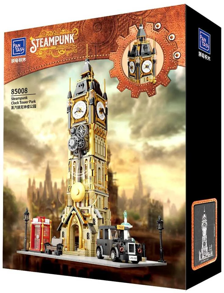 Pantasy Steampunk Clock Tower Big Ben statybiniai blokai 2424 vnt